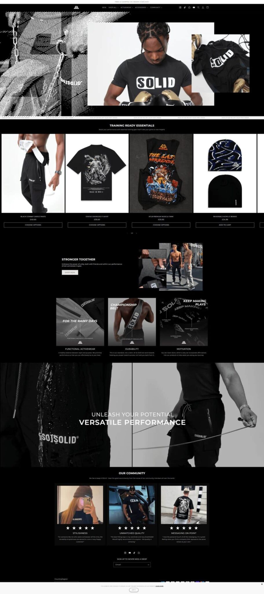 Solid Sportswear website by Alphamax