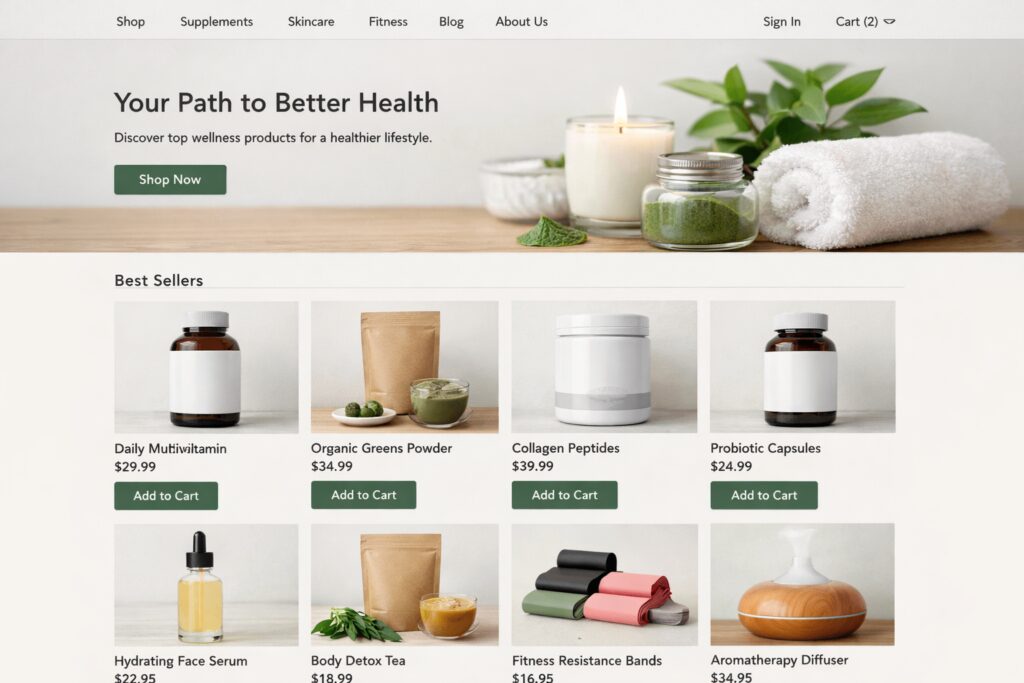 health Ecommerce Website