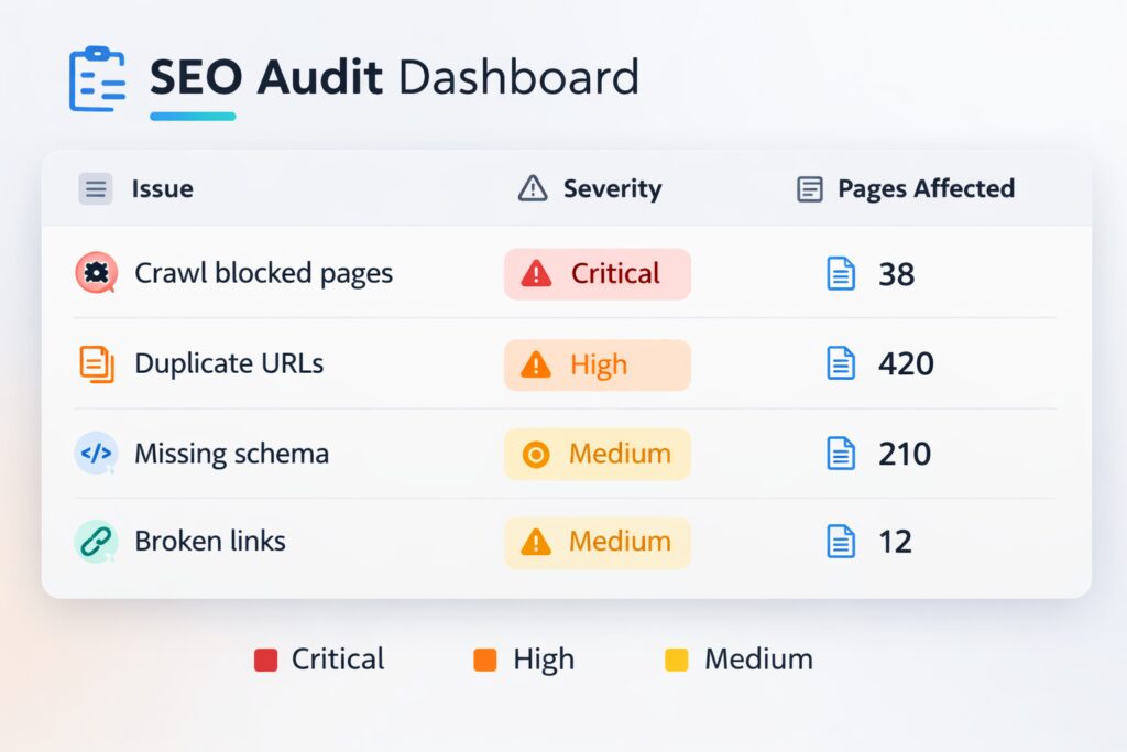 Technical SEO Audit Dashboard